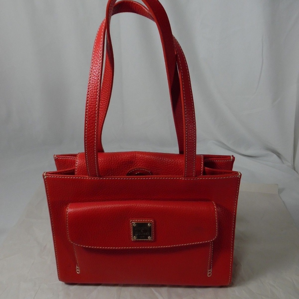 Dooney & Bourke Red pebble Leather, roomy handbag